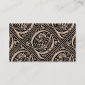 Brief Q Middeleeuws Monogram Art Nouveau Visitekaartje (Achterkant)