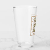 BRIEF Q MONOGRAM Beauful Wedding New Home Gift Glas (Rechts)