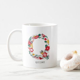 Brief Q   Whimsical Floral Letter Monogram I Mok
