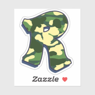 Brief R - Camo Green Sticker