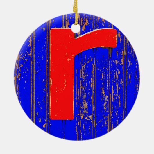 Brief r keramisch ornament (Achterkant)