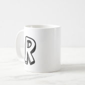 Brief R Koffiemok (Voorkant links)