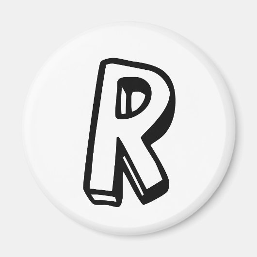 Brief R Magneet (Voorkant)