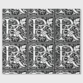 Brief R Middeleeuws Monogram Art Nouveau Cadeaupapier (Vlak)