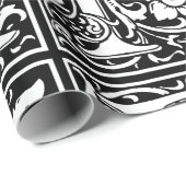 Brief R Middeleeuws Monogram Art Nouveau Cadeaupapier (Rol Hoek)