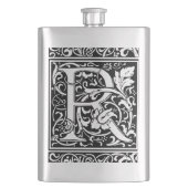 Brief R Middeleeuws Monogram Art Nouveau Flacon (Voorkant)