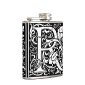 Brief R Middeleeuws Monogram Art Nouveau Heupfles (Rechts)