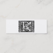 Brief R Middeleeuws Monogram Art Nouveau Mini Visitekaartje (Achterkant)