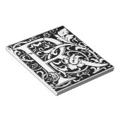 Brief R Middeleeuws Monogram Art Nouveau Notitieblok (Schuin)