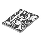 Brief R Middeleeuws Monogram Art Nouveau Notitieblok (Linkerzijde)