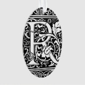 Brief R Middeleeuws Monogram Art Nouveau Ornament (voorkant)