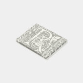 Brief R Middeleeuws Monogram Art Nouveau Post-it® Notes (Schuin)