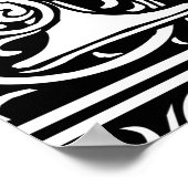 Brief R Middeleeuws Monogram Art Nouveau Poster (Hoek)