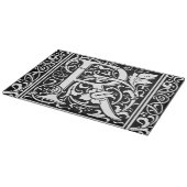 Brief R Middeleeuws Monogram Art Nouveau Snijplank (Hoek)