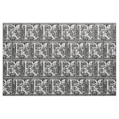 Brief R Middeleeuws Monogram Art Nouveau Stof (Fat Quarter)