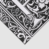 Brief R Middeleeuws Monogram Art Nouveau Tissuepapier (Detail)