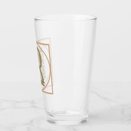 BRIEF R MONOGRAM Beauful Wedding New Home Gift Glas (Links)