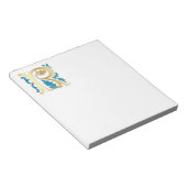 Brief R Monogram Fleur de lis Notitieblok (Schuin)