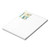 Brief R Monogram Fleur de lis Notitieblok (Linkerzijde)