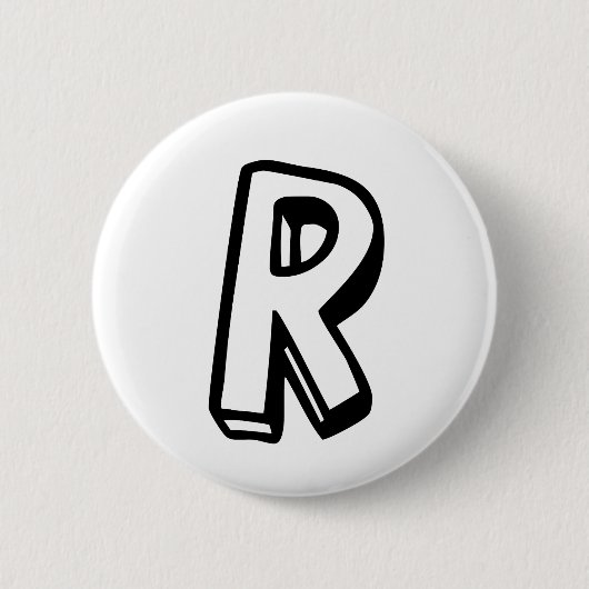 Brief R Ronde Button 5,7 Cm (Voorkant)