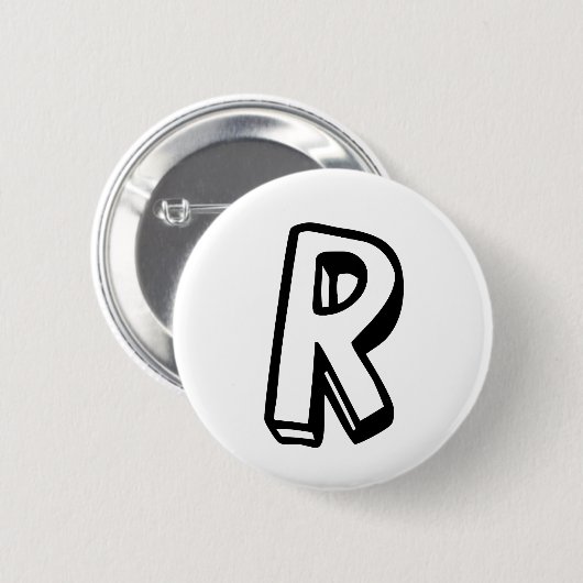 Brief R Ronde Button 5,7 Cm (Voorkant /achterkant)