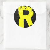 Brief R Ronde Sticker (Tas)