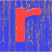 Brief r sticker (Voorkant)