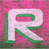 Brief r sticker (Voorkant)