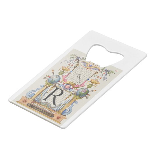 Brief R van Mira Calligraphiae Monumenta Creditkaart Flessenopener (Achterkant Gekanteld)