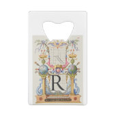 Brief R van Mira Calligraphiae Monumenta Creditkaart Flessenopener (Achterkant)