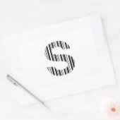BRIEF S BAR CODE Eerste Initiaal Barcode Patroon Rechthoekige Sticker (Envelop)