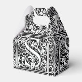 Brief S Middeleeuws Monogram Art Nouveau Bedankdoosjes (Voorkant Zijde)