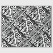 Brief S Middeleeuws Monogram Art Nouveau Cadeaupapier (Vlak)