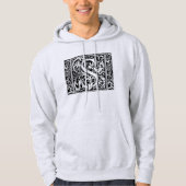 Brief S Middeleeuws Monogram Art Nouveau Hoodie (Voorkant)