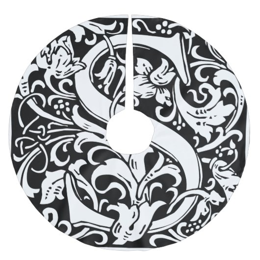 Brief S Middeleeuws Monogram Art Nouveau Kerstboom Rok (Voorkant)