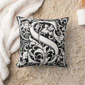 Brief S Middeleeuws Monogram Art Nouveau Kussen (Deken)