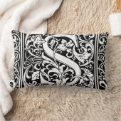 Brief S Middeleeuws Monogram Art Nouveau Kussen (Deken)