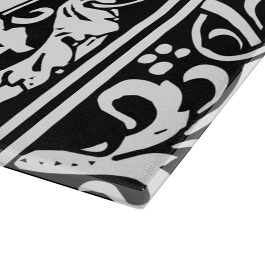 Brief S Middeleeuws Monogram Art Nouveau Snijplank (Hoek)