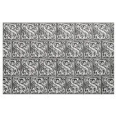 Brief S Middeleeuws Monogram Art Nouveau Stof (Fat Quarter)