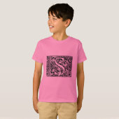 Brief S Middeleeuws Monogram Art Nouveau T-shirt (Voorkant volledig)