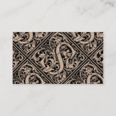 Brief S Middeleeuws Monogram Art Nouveau Visitekaartje (Achterkant)