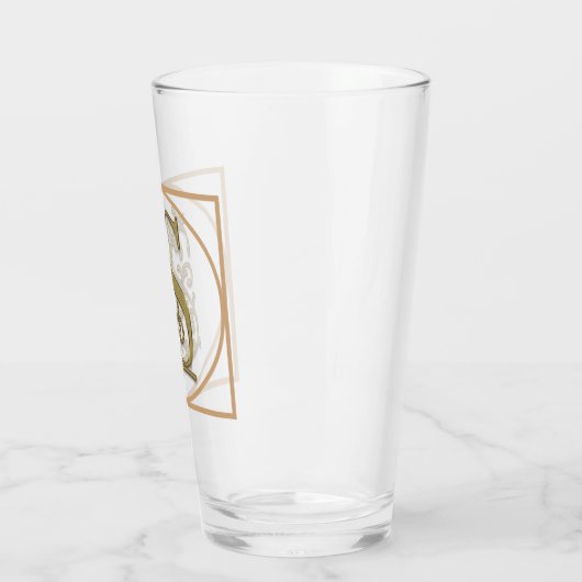 BRIEF S MONOGRAM Beauful Wedding New Home Gift Glas (Links)