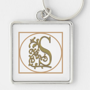 BRIEF S MONOGRAM Beauful Wedding New Home Gift Sleutelhanger