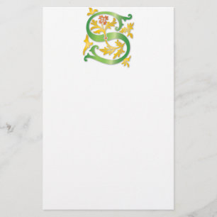 Brief S Monogram Fleur de lis Briefpapier