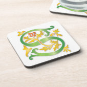 Brief S Monogram Fleur de lis Onderzetter (Linkerzijde)