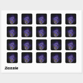 Brief S Vierkante Sticker (Vel)
