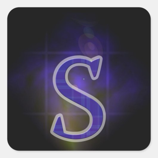 Brief S Vierkante Sticker (Voorkant)