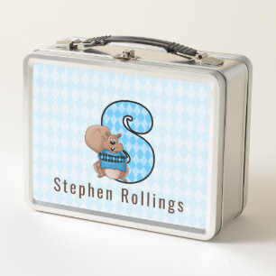 Brief S voor vierkant blauw diamant geventileerde