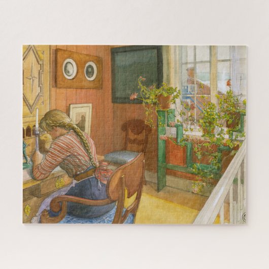 Brief schrijven door Carl Larsson Legpuzzel (Horizontaal)