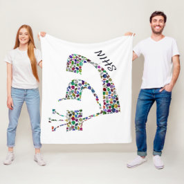 Brief Shin gemaakt met edelstenen in alle kleuren Fleece Deken